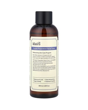 Dear, Klairs Nachbereitungs-Gesichtswasser 180ml - Hydratisierendes Hauttonikum für alle Hauttypen