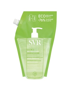 SVR Sebiaclear Schäumender Salicylsäure-Reinigungsnachfüllpack - 400 ml für fettige Haut