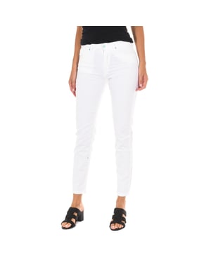 Lange Jeanshose mit schmal geschnittenem Saum 10DB50281-B075 woman