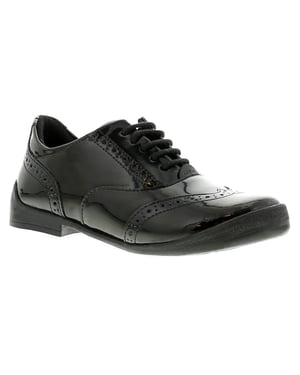 Kicker Bridie Brogue Kinder schwarze Schuhe