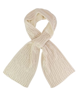 Damen Luxus Fleece Winterschal | Wärmehalter | Thermo-Mode-Schal für Damen - Creme