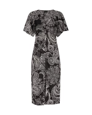 Dreimaster Kleid Damen Schwarz Weiss