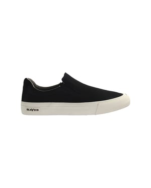 Seavees Hawhrone Slip auf Standard -Schwarz -Popliner -Schwarz -Damenschuhen