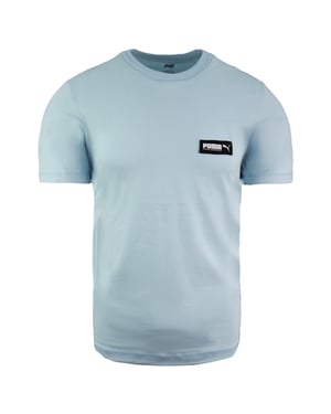 Puma entspannte Passform kurzärmelige Crew Neck Herrenblau Top 582687 18