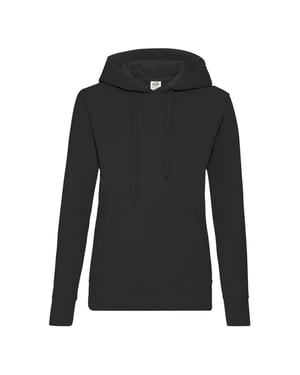 Fruit of the Loom - "Classic" Kapuzenpullover für Damen (Schwarz)