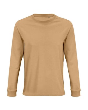 SOLS Unisex Pioneer Langarm-T-Shirt aus Bio-Baumwolle für Erwachsene (dunkles Beige)