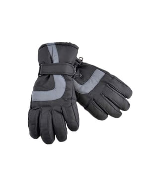 Thinsulate - Thermische Kinder-Skihandschuhe | Wasserdichte Handschuhe für Jungen - Schwarz