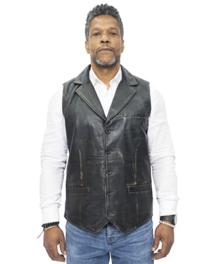 Herren Smart Classic Lederweste-Bristol