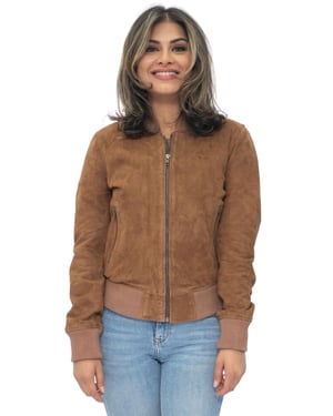 Damen MA-1 Wildleder Bomberjacke-Arnhem
