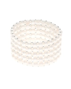 Armband 5 Reihen aus echten Süßwasserperlen - 4 mm