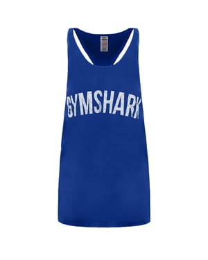 Gymshark Bold Stringer Herren Blue Tanktop Top