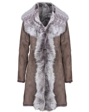 Damen-Trenchcoat aus Toscana-Schaffell-Wildleder-Tbilisi