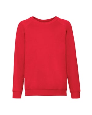 Fruit of the Loom - "Classic" Sweatshirt für Kinder Raglanärmel (Rot)