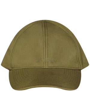Off-White Monotone Logo Baseball Cap Grun