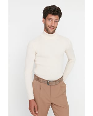 Trendyol Hommes Col roulé  Corps conique Chandail