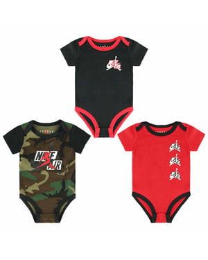 Nike Air Jordan 3 Pack grün rote schwarze Jungen Säuglinge Bodysuits DB7274 900