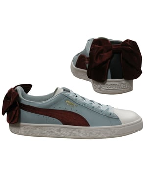 Puma Basket Bow neue Schulwomens Blue Trainer