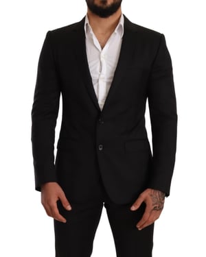 Dolce & Gabbana - Costume 2 pièces MARTINI SLIM FIT à carreaux noirs pour homme
