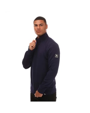 Herren One True Saxon Dixon 1/4 Zip Fleece in Marineblau