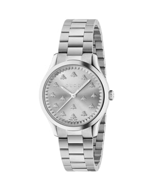 Gucci YA1265031 G-Timeless Silbernes Zifferblatt Damenuhr