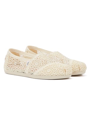 Toms Apargata Crochet Natural Espadrilles Damen Beige Sandale