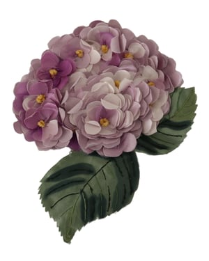 Dolce & Gabbana Lila Floral Goldfarbene Messing Damen Brosche