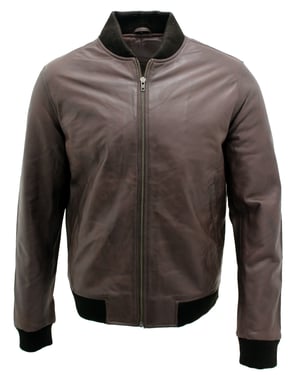 Varisty Leder-Bomberjacke