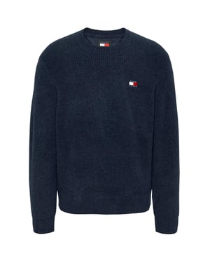 Herrenpulli der Marke Tommy Jeans. Die Pullover von Tommy Jeans sind aus Bio-Baumwolle und Polyester hergestellt und haben eine normale Passform. Die weiche Baumwolle sorgt für hohen Tragekomfort. Marke: Tommy JeansModellname: Waffle SweaterKategorie: HerrenpulloverMaterialien: Bio-Baumwolle, PolyesterFarbe: blau