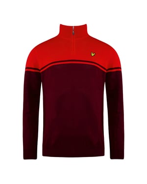 Lyle & Scott Croft Golf Mens Red Pullover