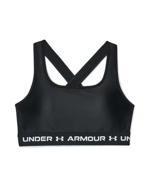 Under Armour Heategear ärmellose schwarzer Crossback Womens Sport Bra 1362612 001