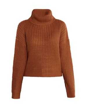 Mymo Strickpullover Damen hellbraun