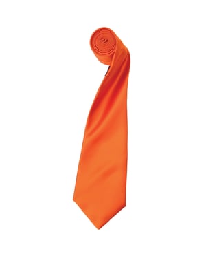 Premier Mens Plain Satin Krawatte (schmale Klinge) (2er-Pack) (Terracotta)