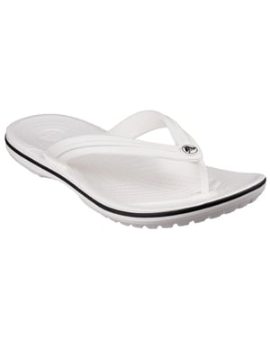 Crocs Crocband Flip Croslite Gummisohlen Weiße Hausschuhe