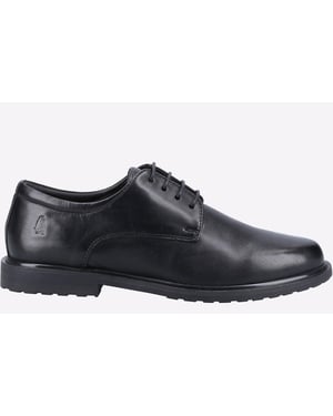 Hush Puppies Verity Slip On Leder Damen Schwarze Brogues Schuhe