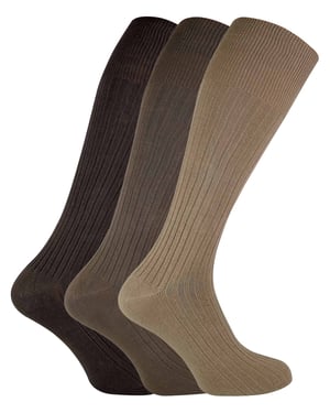 SOCK SNOB - 3 Paar Socken für Herren, kniehoch, 100% Baumwolle