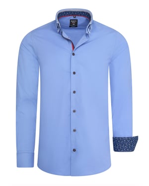 Rusty Neal Overhemd Regular Fit Blau