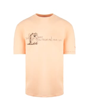 Puma x Michael Lau Long Tee Kurzarm Crew Neck Peach Herren T-Shirt 530362 26
