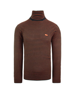 Lacoste gestreifte Golfmenschen schwarzer Pullover
