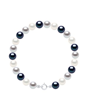 Armband aus echten Süßwasser-Zuchtperlen rund 6-7 mm