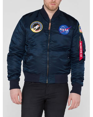 Alpha Industries Herren MA-1 VF NASA Bomberjacke in Dunkelblau