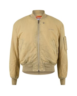 Off-White Diag Tab Vintage Beige Bomberjacke