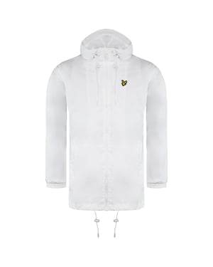 Lyle & Scott Langärmelige winddichte Kapuzenjacke mit weißem Grafiklogo für Frauen JKW1200V 626