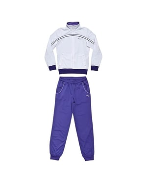 Puma Langarm Zip Up White Purple Kids Track -Anzug 829349 01