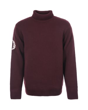 Pull col roulé Laurel Fred Perry Pour Homme en Bordeaux