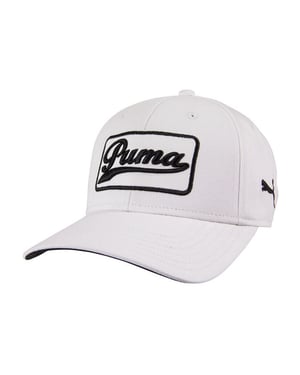Puma Graphic Logo White Verstellbare Herren -Greenkeeper -Kappe 908356 05