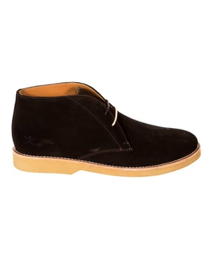 Hochhackiger Herrenschuh mit Gummisohle HMS20444