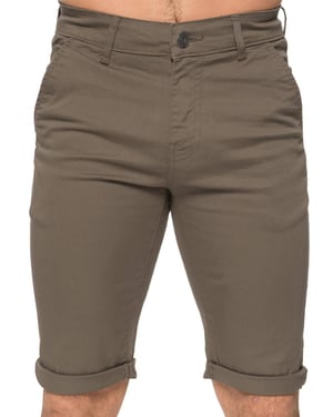 Enzo | Herren Slim Fit Stretch Chino Shorts - Beige
