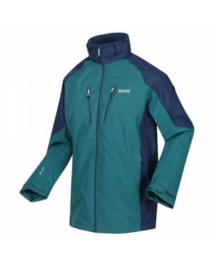 Regatta Mens Calderdale IV Waterproof Softshell Hooded Walking Jacket (Pacific Green/Admiral Blue)