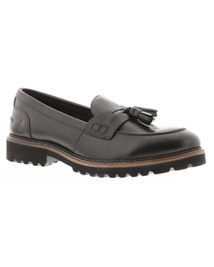 Hush Puppies Ginny Wildleder Damen Schwarze Loafer
