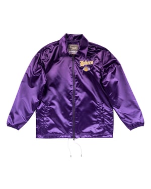 Mitchell & Ness Los Angeles Lakers NBA Old English verblasste Satinjacke
